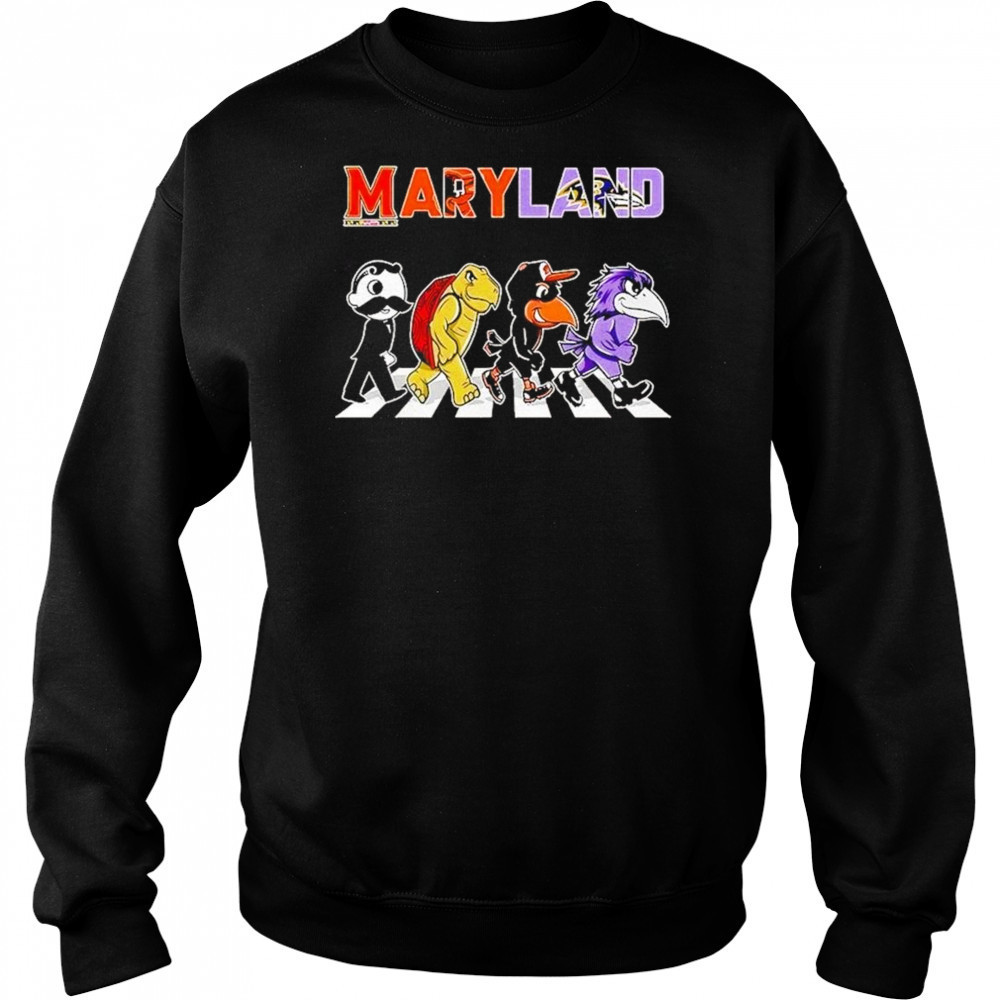 Maryland Sports Team Logo Mascot Abbey Road 2025 Shirt Sweatshirt