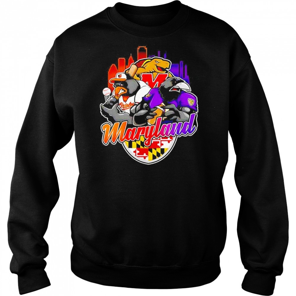 Maryland Sports Team Mascot 2025 Shirt Sweatshirt