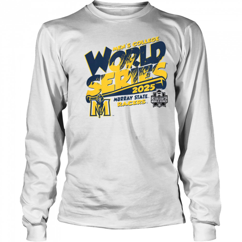 Murray State Racers MCWS 2025 College World Series White T Shirt Long Sleeved