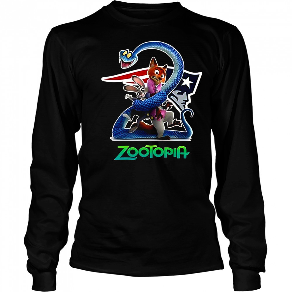 New England Patriots Zootopia 2 T-Shirt Long Sleeved