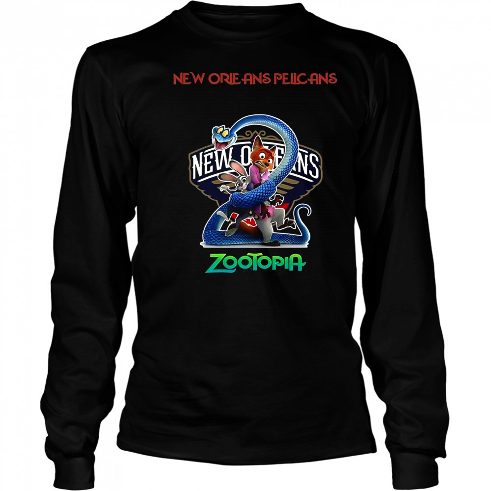 New Orleans Pelicans Zootopia 2 T-Shirt Long Sleeved