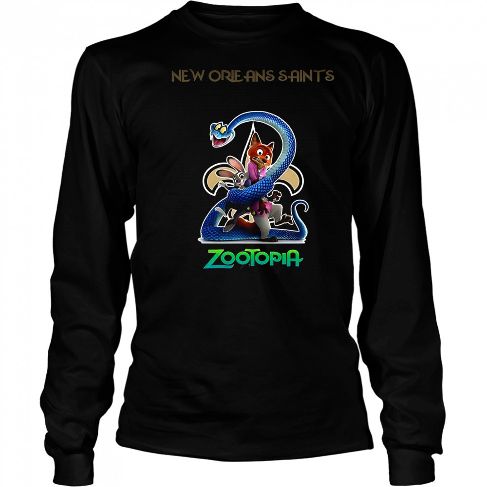 New Orleans Saints Zootopia 2 T-Shirt Long Sleeved