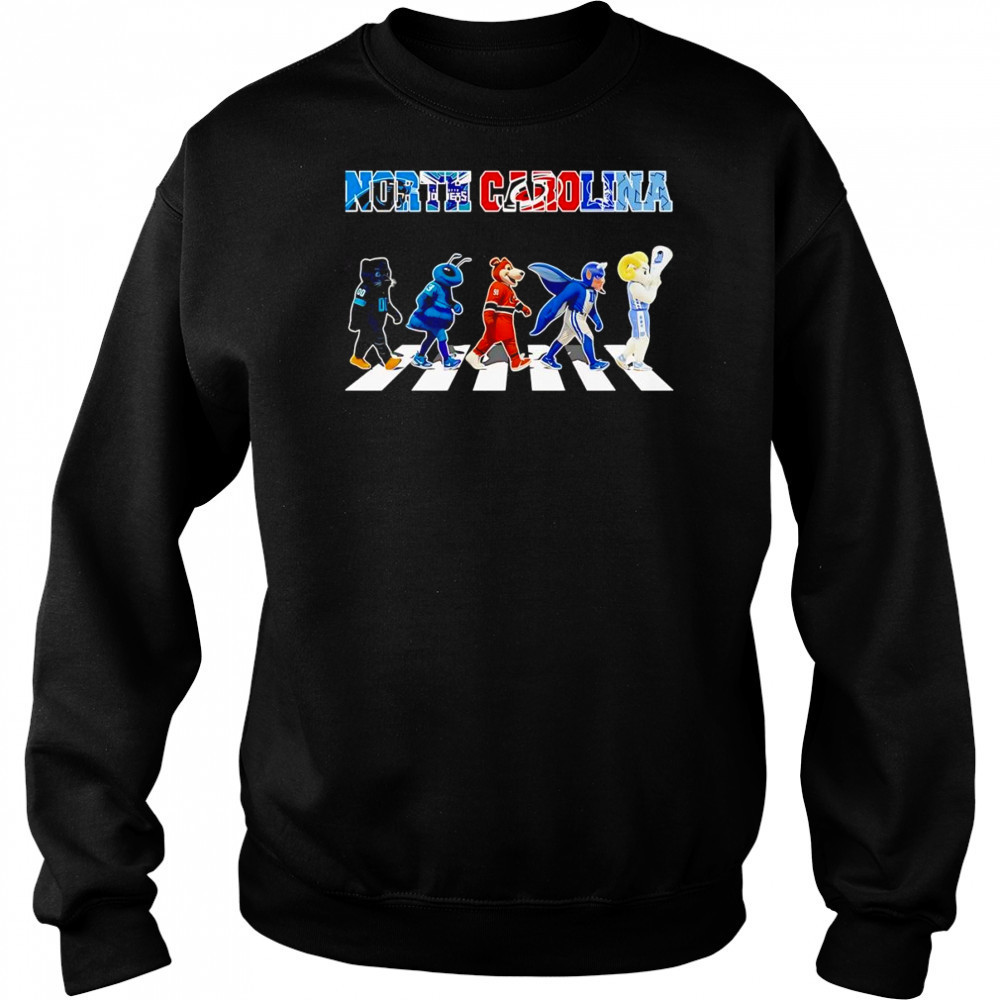 North Carolina sports mascot Abbey Road cross road shirt Sweatshirt