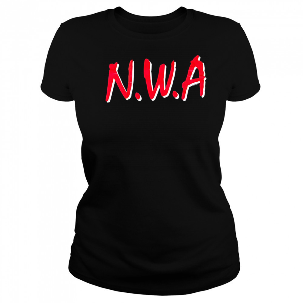 NWA red big letter shirt Women's T-shirt