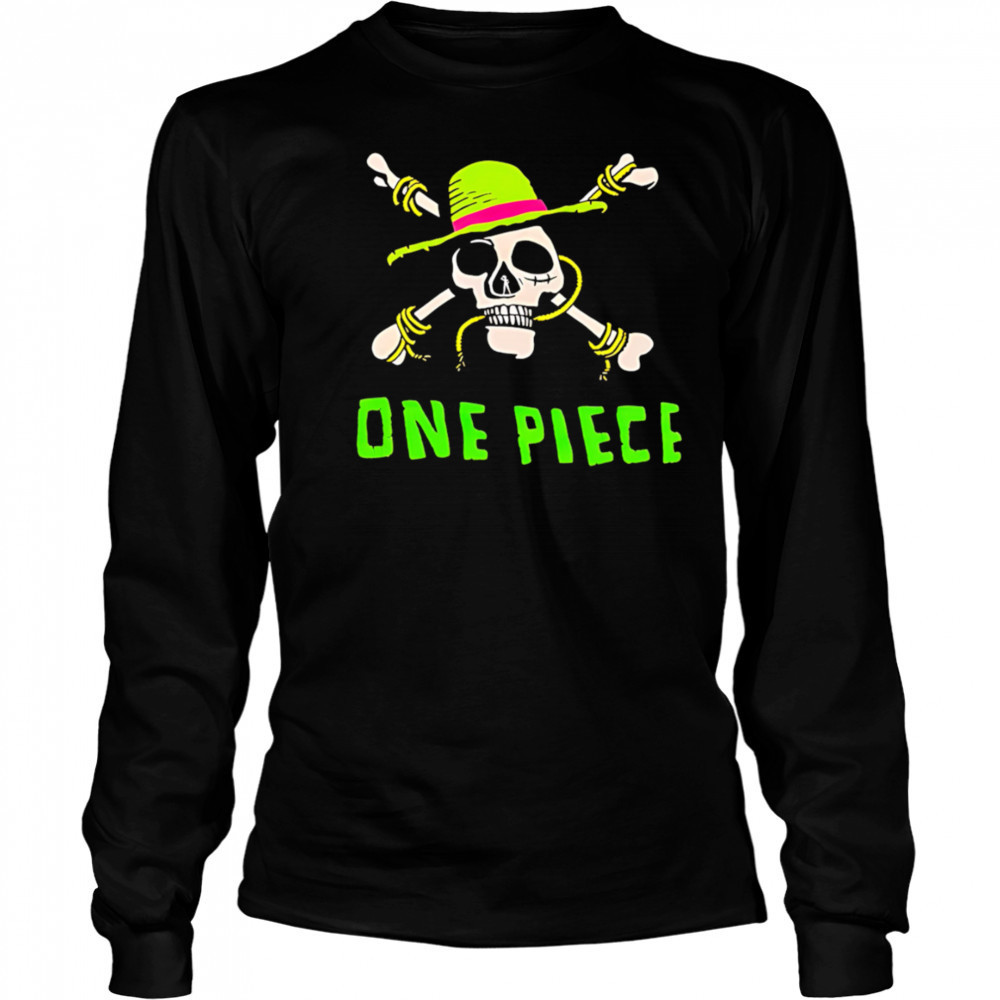 One Piece Skull neon shirt Long Sleeved