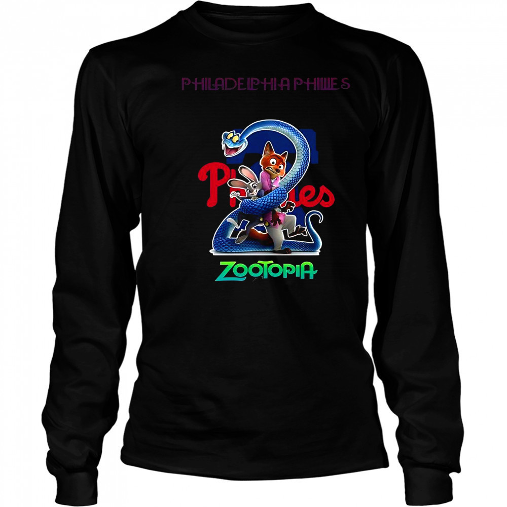Philadelphia Phillies Zootopia 2 T-Shirt Long Sleeved