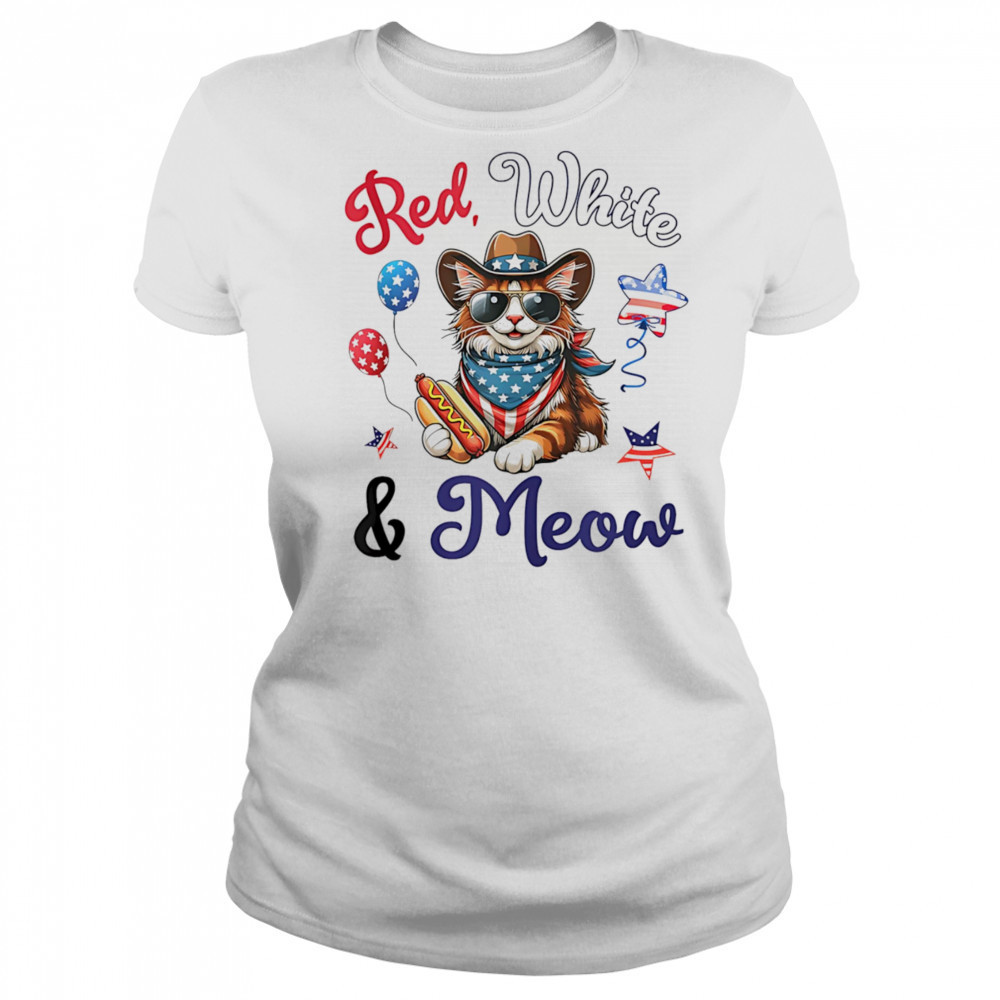 Red white and meow shirt Women's T-shirt