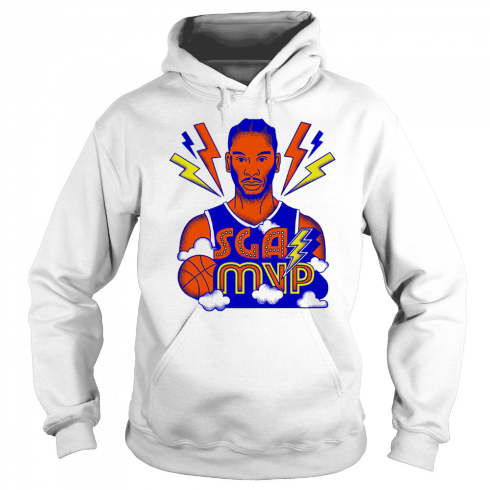 SGA MVP Basketball Thunder Lightning Cartoon Style Graphic shirt Hoodie