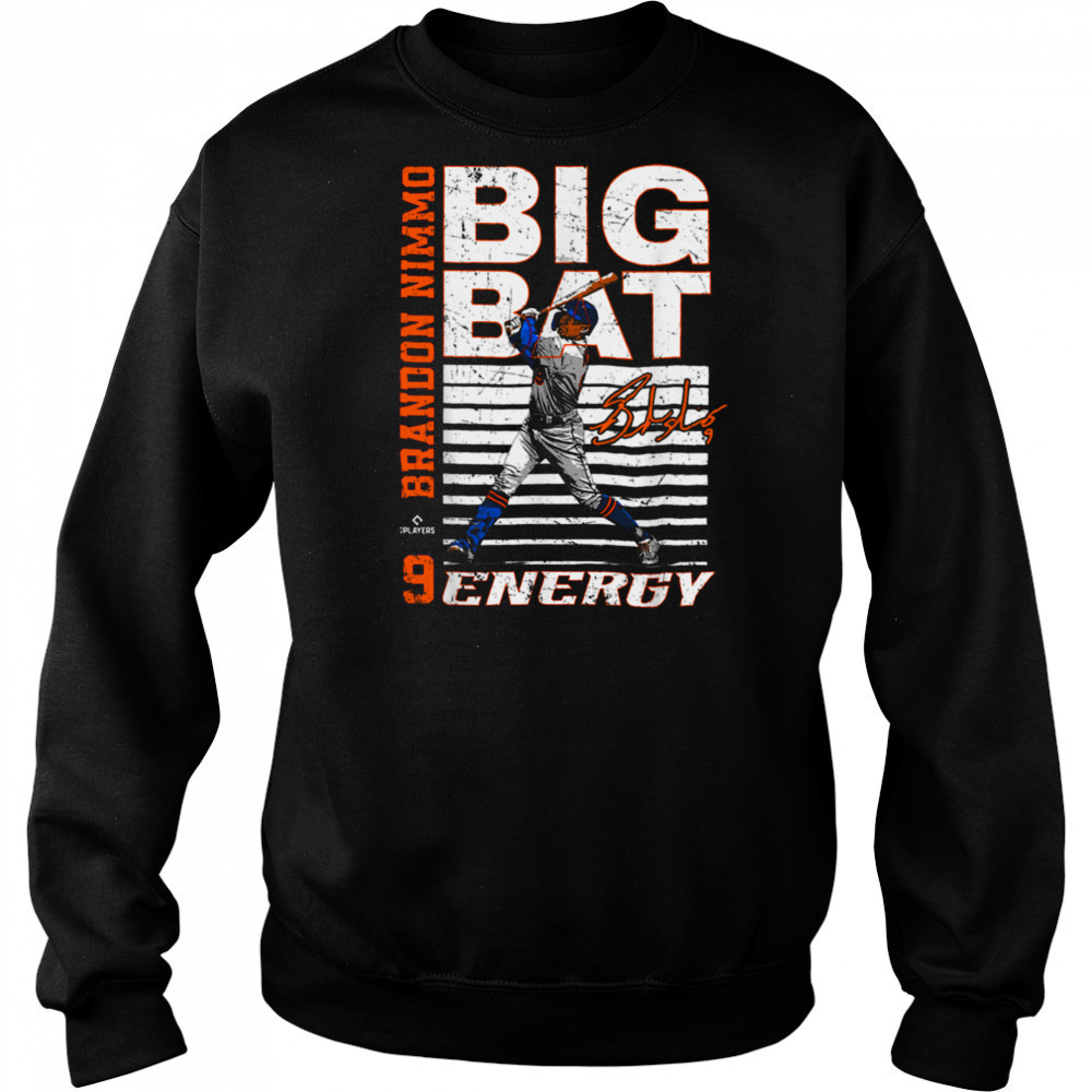 Big Bat Energy Brandon Nimmo New York Baseball MLBPA T Shirt Sweatshirt