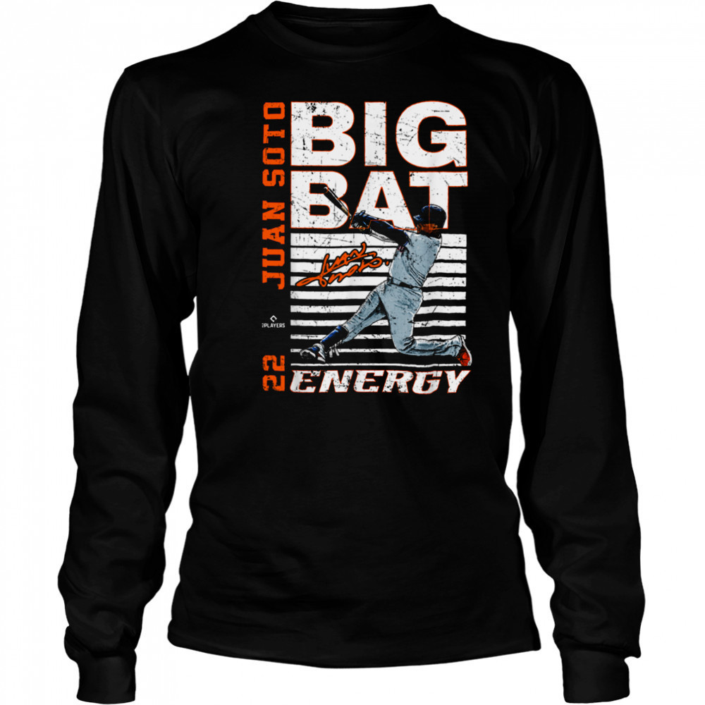 Big Bat Energy Juan Soto New York Baseball MLBPA T Shirt Long Sleeved