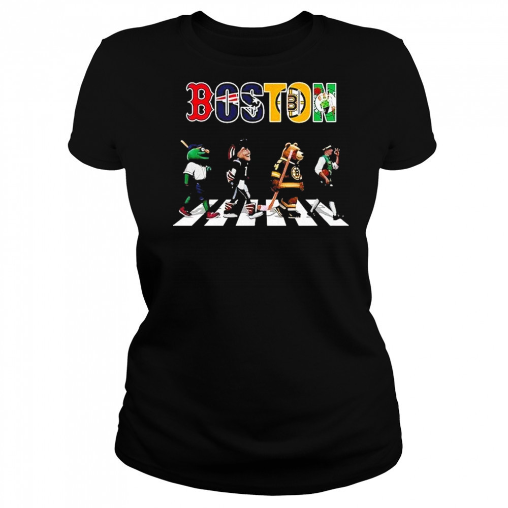 Boston Sports Team Logo Mascot Abbey Road 2025 Shirt Women's T-shirt