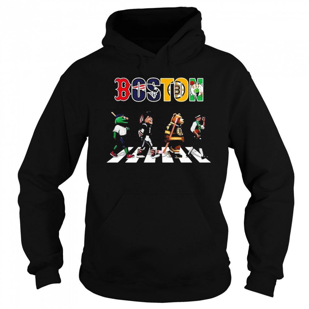 Boston Sports Team Logo Mascot Abbey Road 2025 Shirt Hoodie