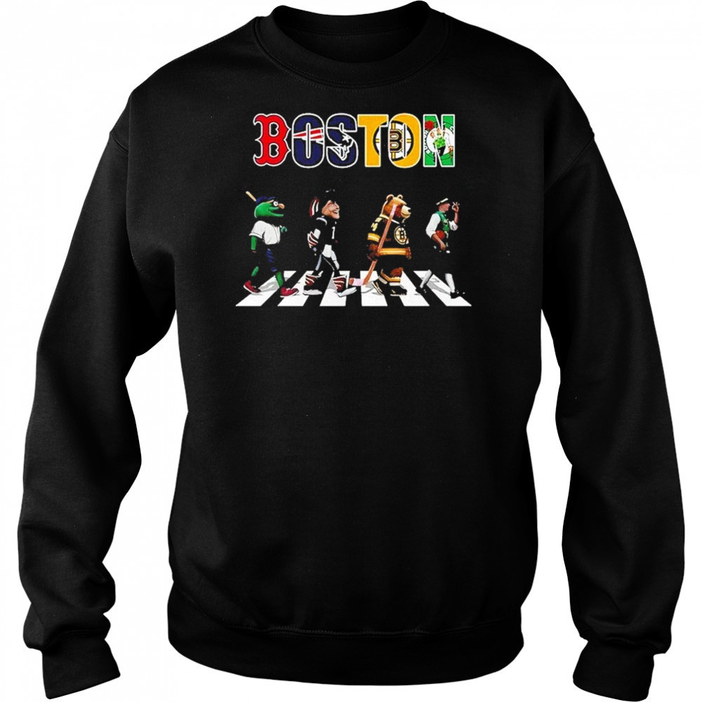 Boston Sports Team Logo Mascot Abbey Road 2025 Shirt Sweatshirt