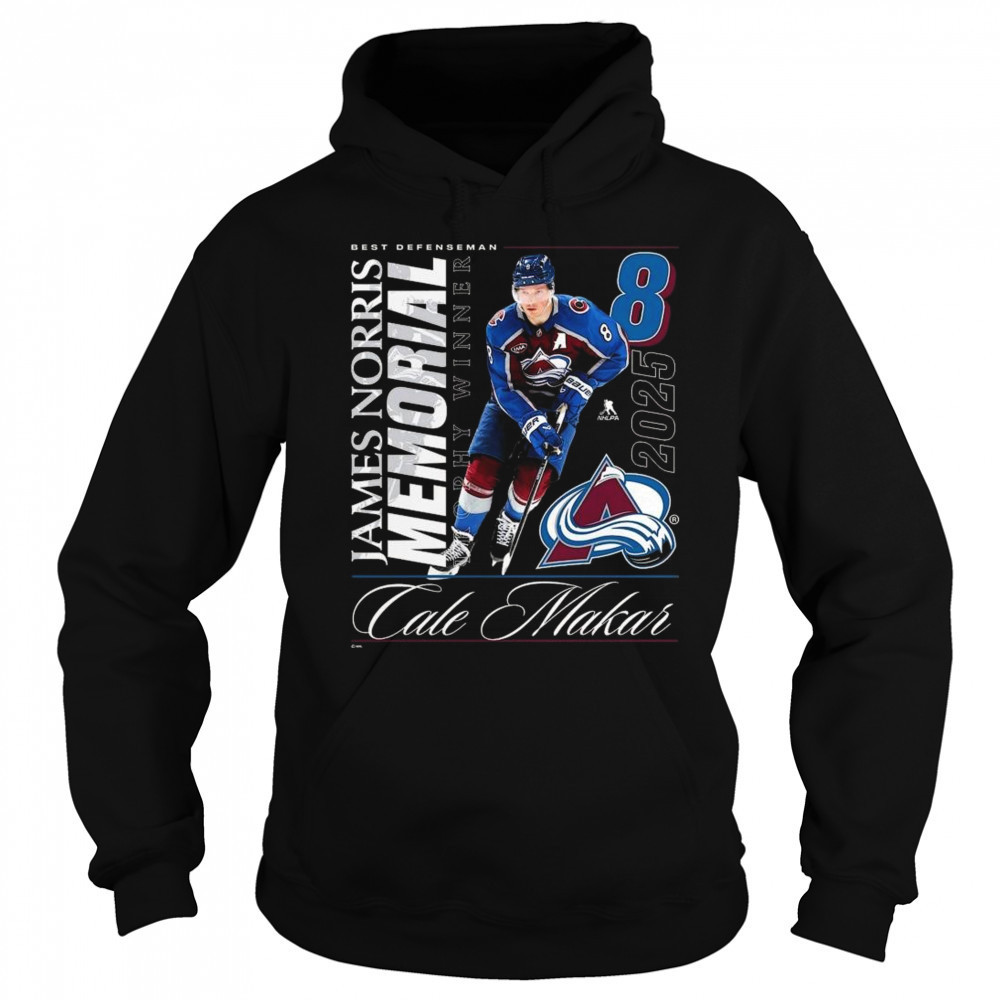 Cale Makar Colorado Avalanche 2025 Norris Trophy Winner Shirt Hoodie