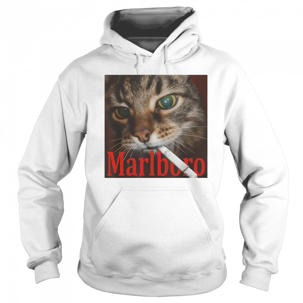 Cat smoke Marlboro shirt Hoodie