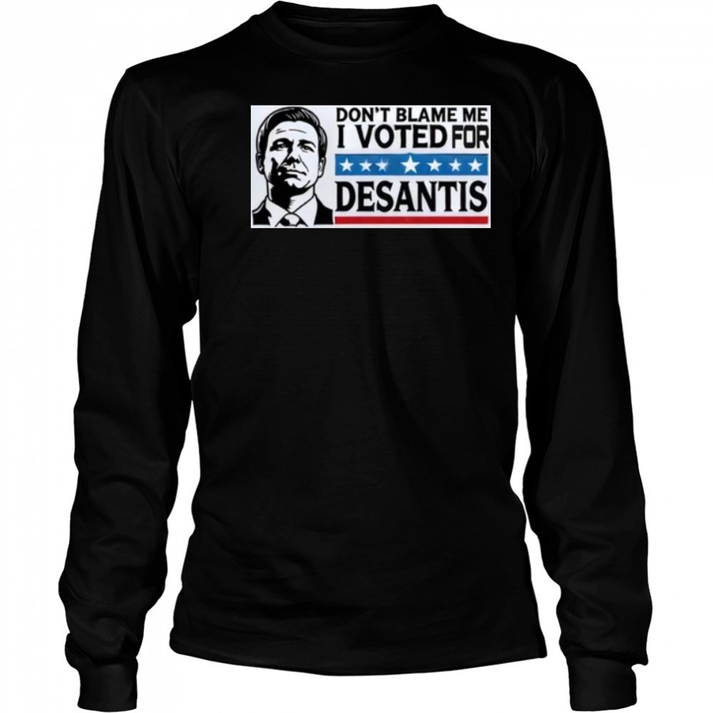 Croaky Caiman Don’t Blame Me I Voted For Desantis Shirt Long Sleeved