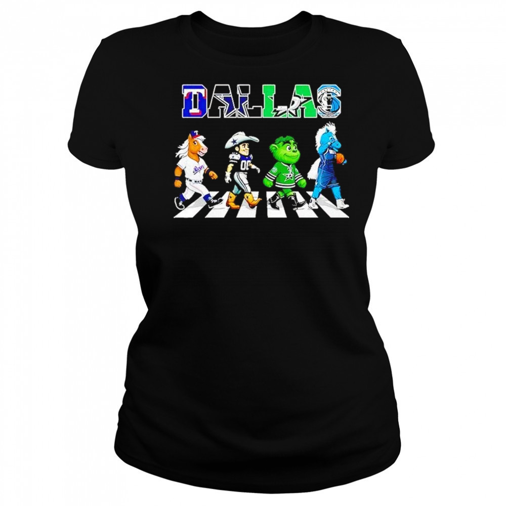 Dallas Sports Team Logo Mascot Abbey Road 2025 Shirt Women's T-shirt