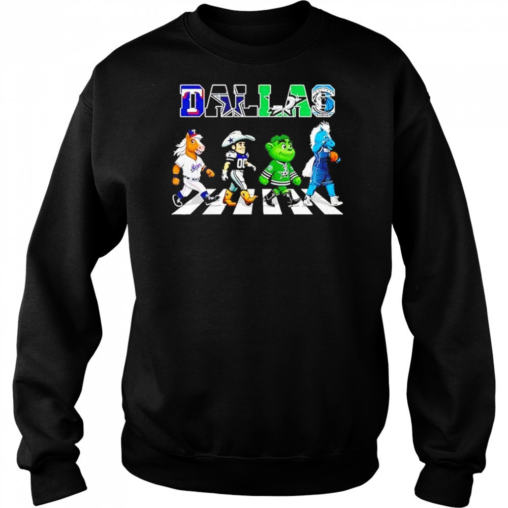 Dallas Sports Team Logo Mascot Abbey Road 2025 Shirt Sweatshirt