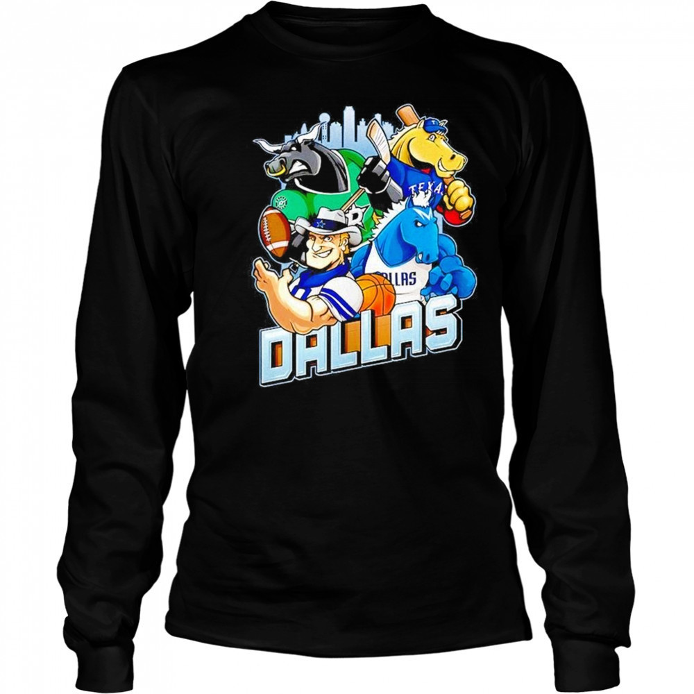Dallas Sports Team Mascot 2025 Shirt Long Sleeved