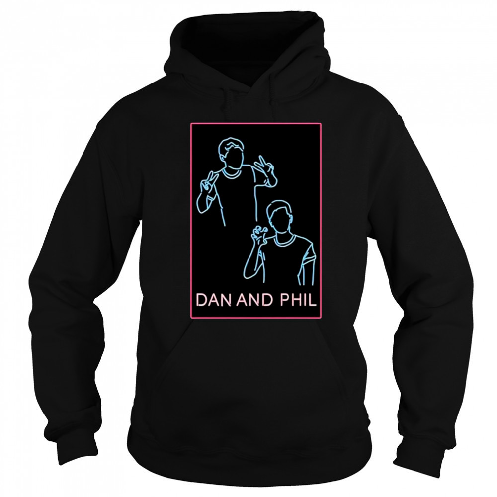 Dan and phil neon shirt Hoodie