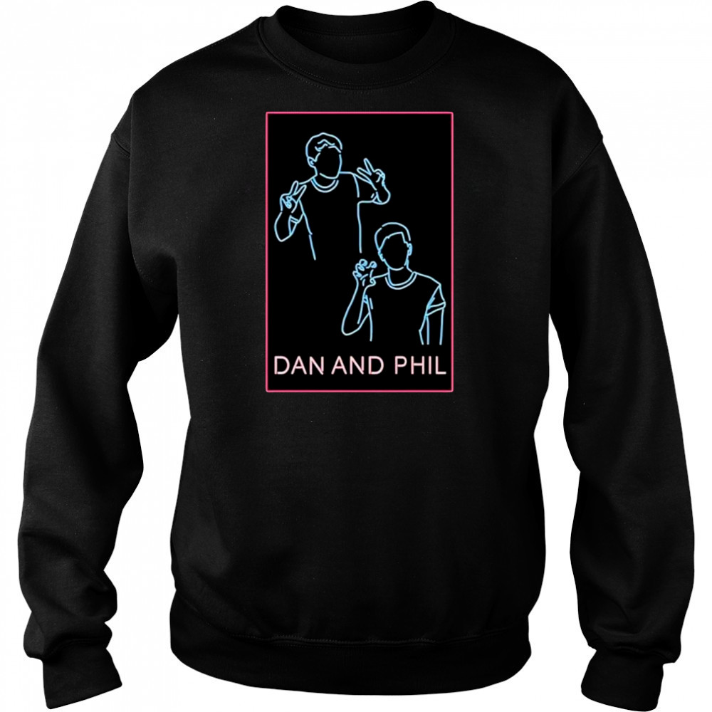 Dan and phil neon shirt Sweatshirt