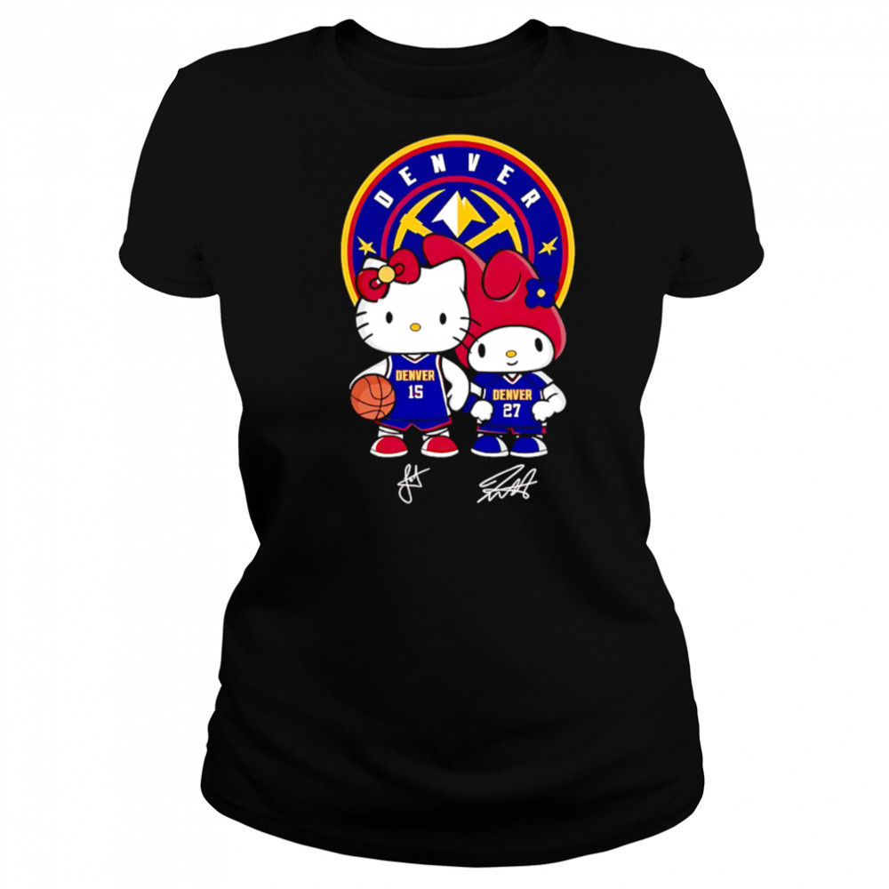 Denver Nuggets Jokic and Murray Hello Kitty Signature shirt Women's T-shirt