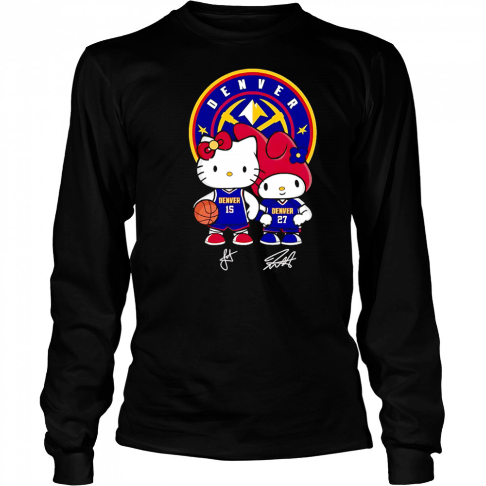 Denver Nuggets Jokic and Murray Hello Kitty Signature shirt Long Sleeved