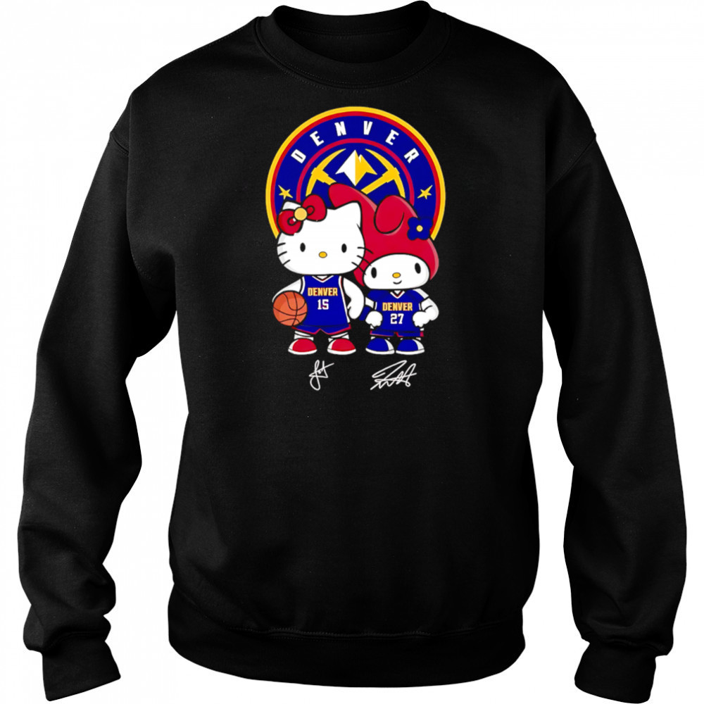 Denver Nuggets Jokic and Murray Hello Kitty Signature shirt Sweatshirt