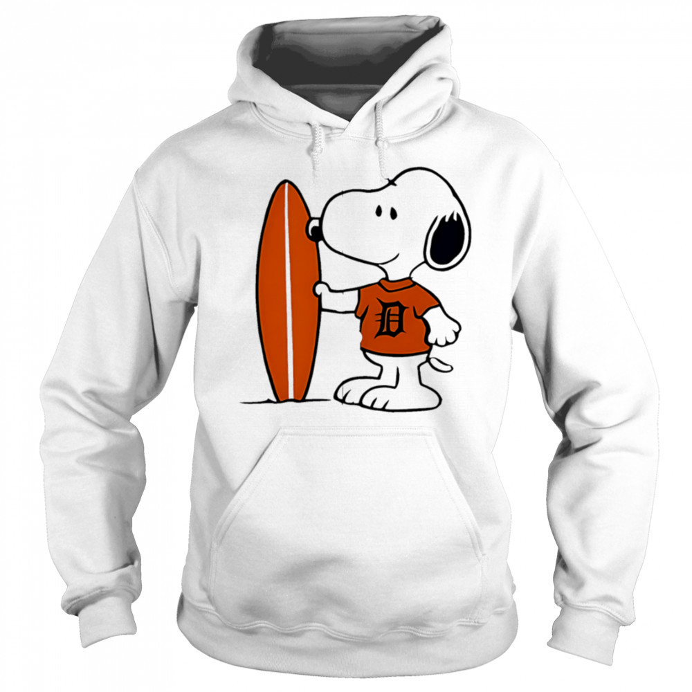 Detroit Tigers Snoopy Surfing shirt Hoodie