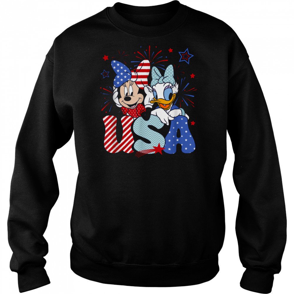 Disney Mickey & Friends 4th Of July USA Minnie & Daisy Retro T Shirt Sweatshirt