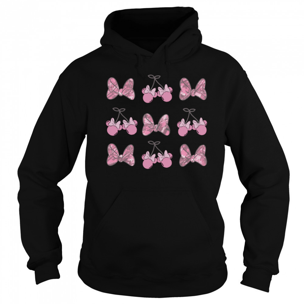 Disney Minnie Mouse Pink Camo Retro Bow Grid shirt Hoodie