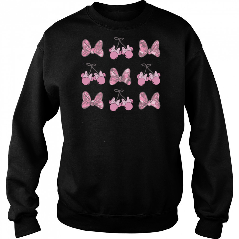 Disney Minnie Mouse Pink Camo Retro Bow Grid shirt Sweatshirt