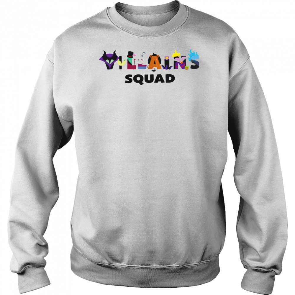 Disney Villains Squad Character Letters Trip Matching T Shirt Sweatshirt