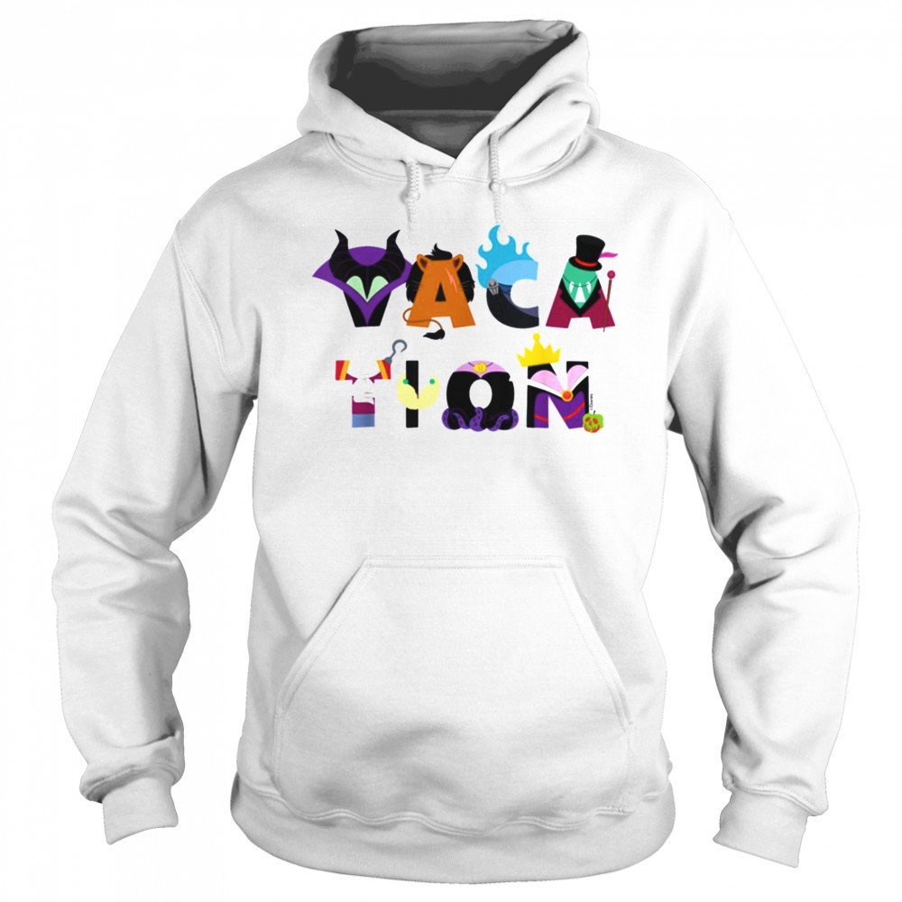 Disney Villains Vacation Big Character Letters Disney Trip T Shirt Hoodie
