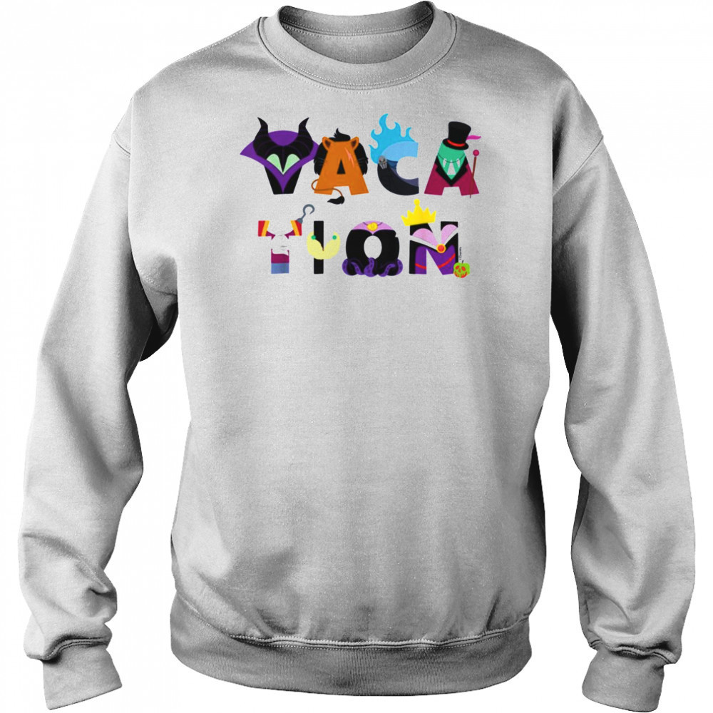 Disney Villains Vacation Big Character Letters Disney Trip T Shirt Sweatshirt