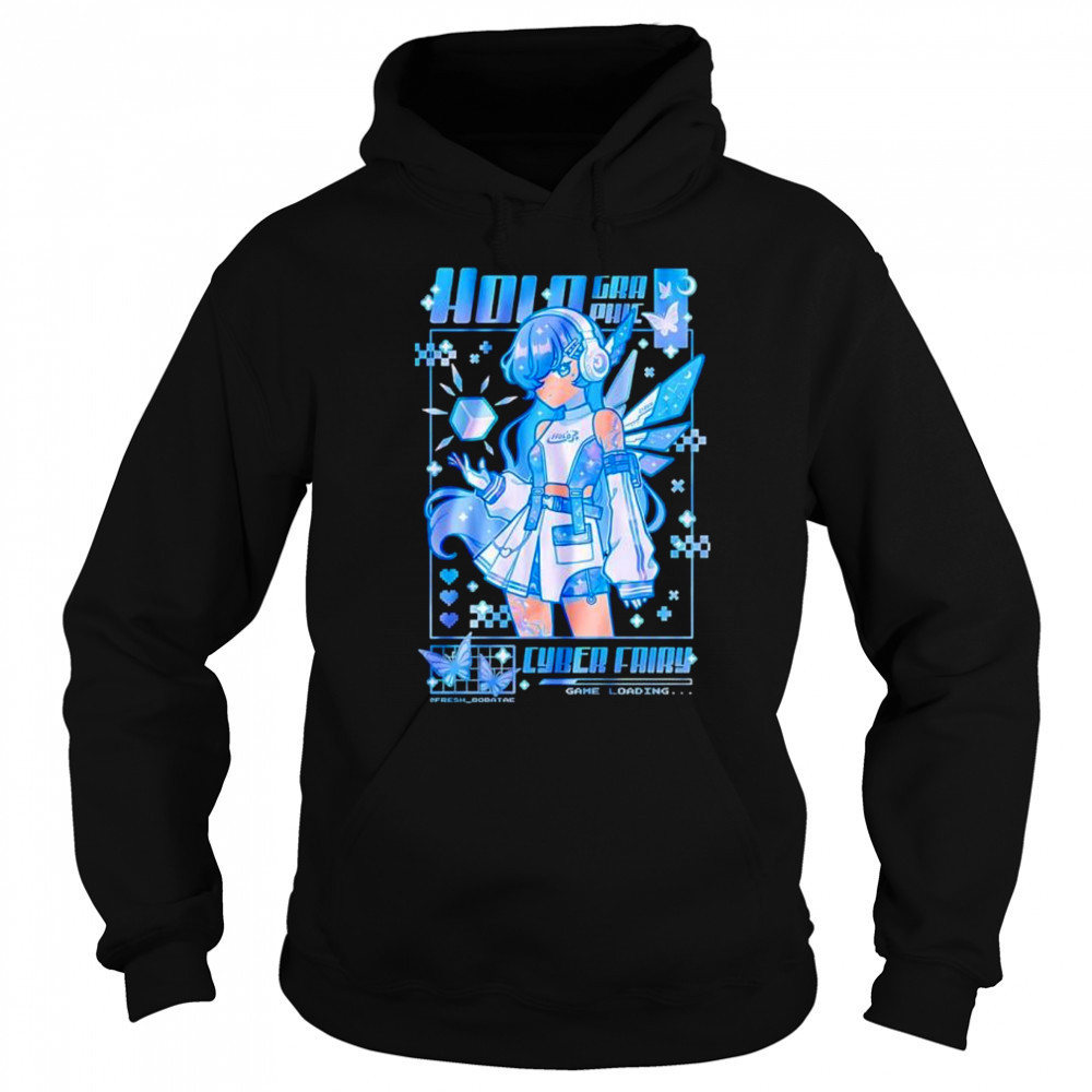 Holographic Cyber Fairy Game Loading shirt Hoodie