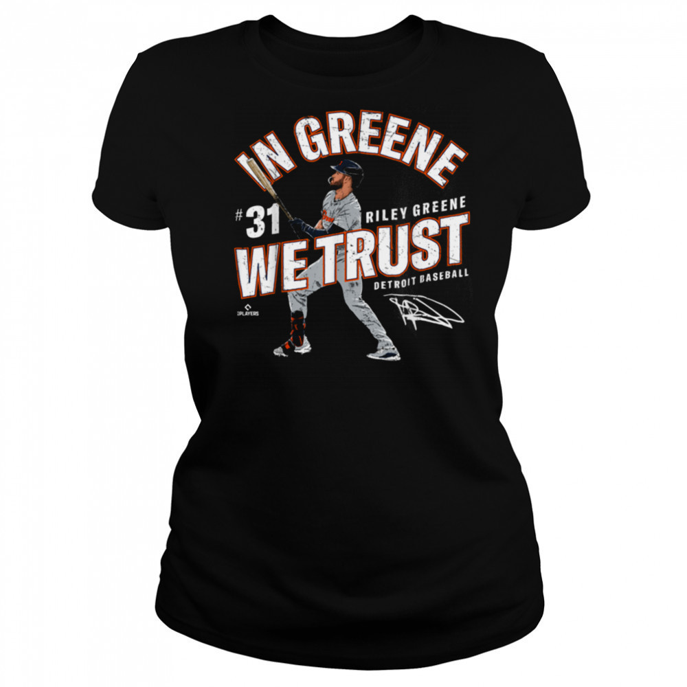 In Greene We Trust Riley Greene Detroit Baseball MLBPA T Shirt Women's T-shirt