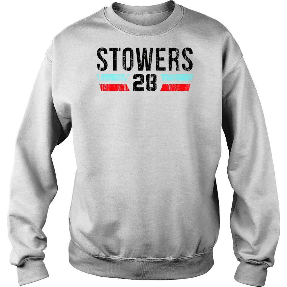 Kyle Stowers 28 Miami Font vintage shirt Sweatshirt