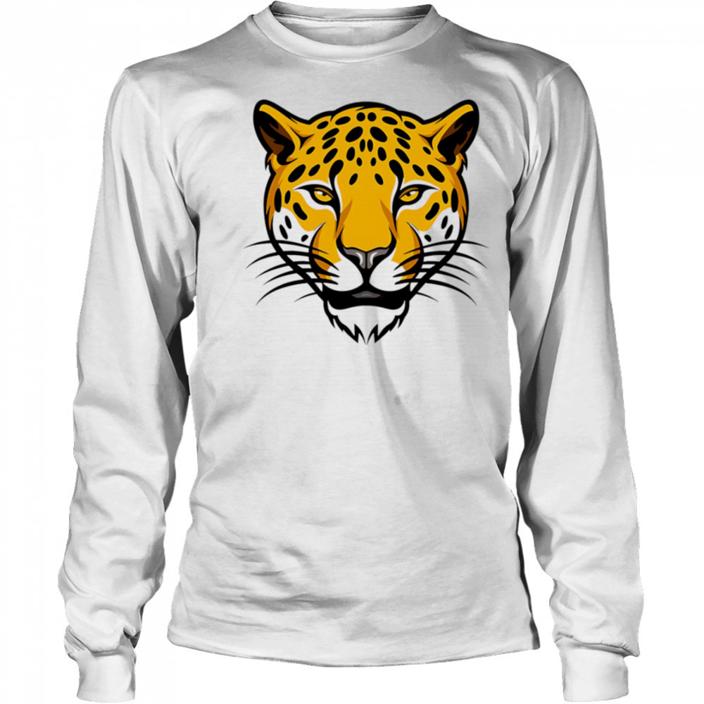 Leopard Big Face Illustration shirt Long Sleeved