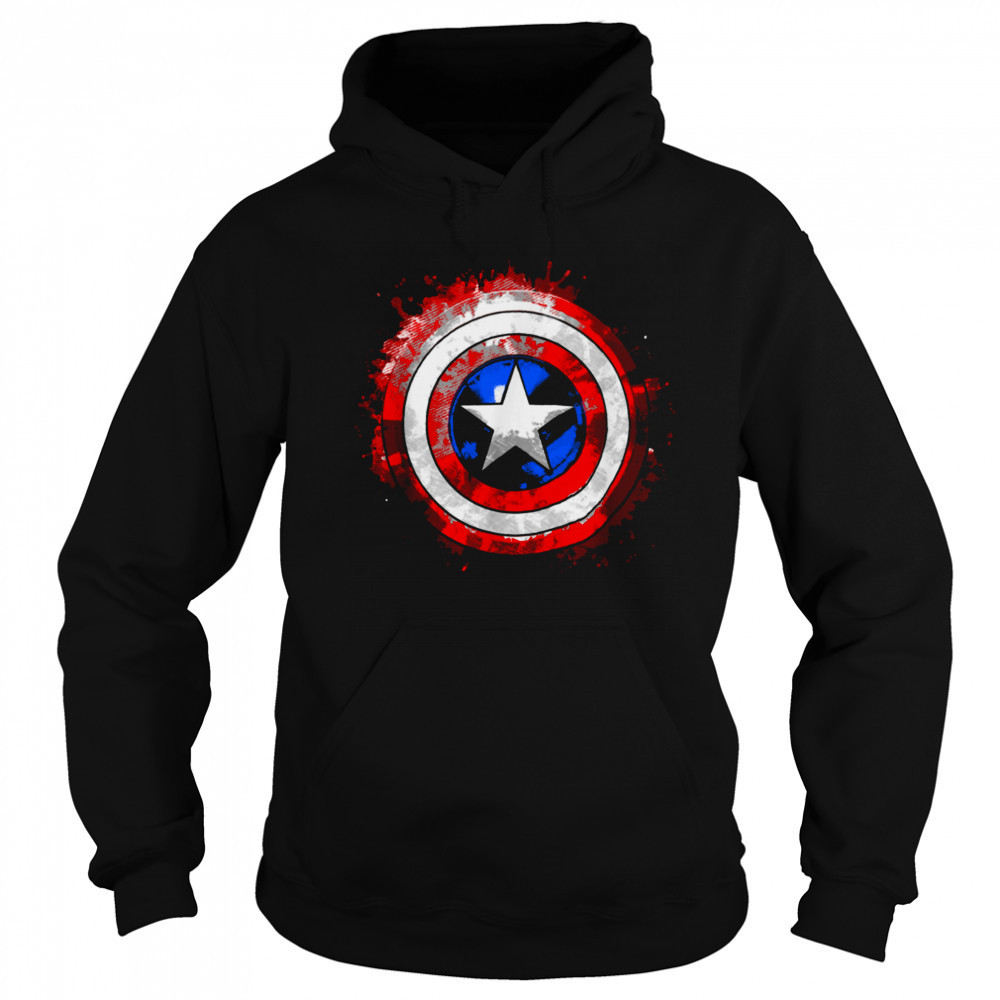 Marvel Captain America_ Civil War Splatter Shield Logo T Shirt Hoodie
