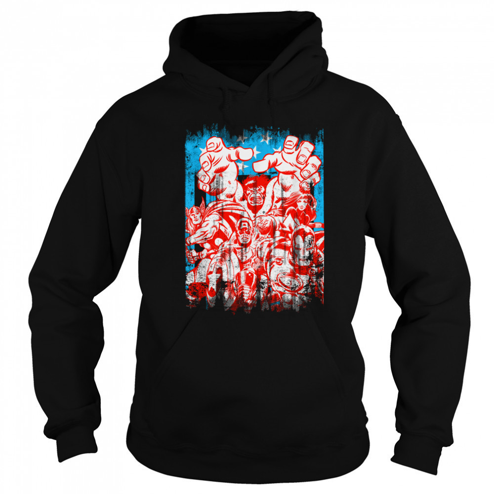 Marvel Comics Retro Classic 4th Of July Distressed Poster T Shirt Hoodie