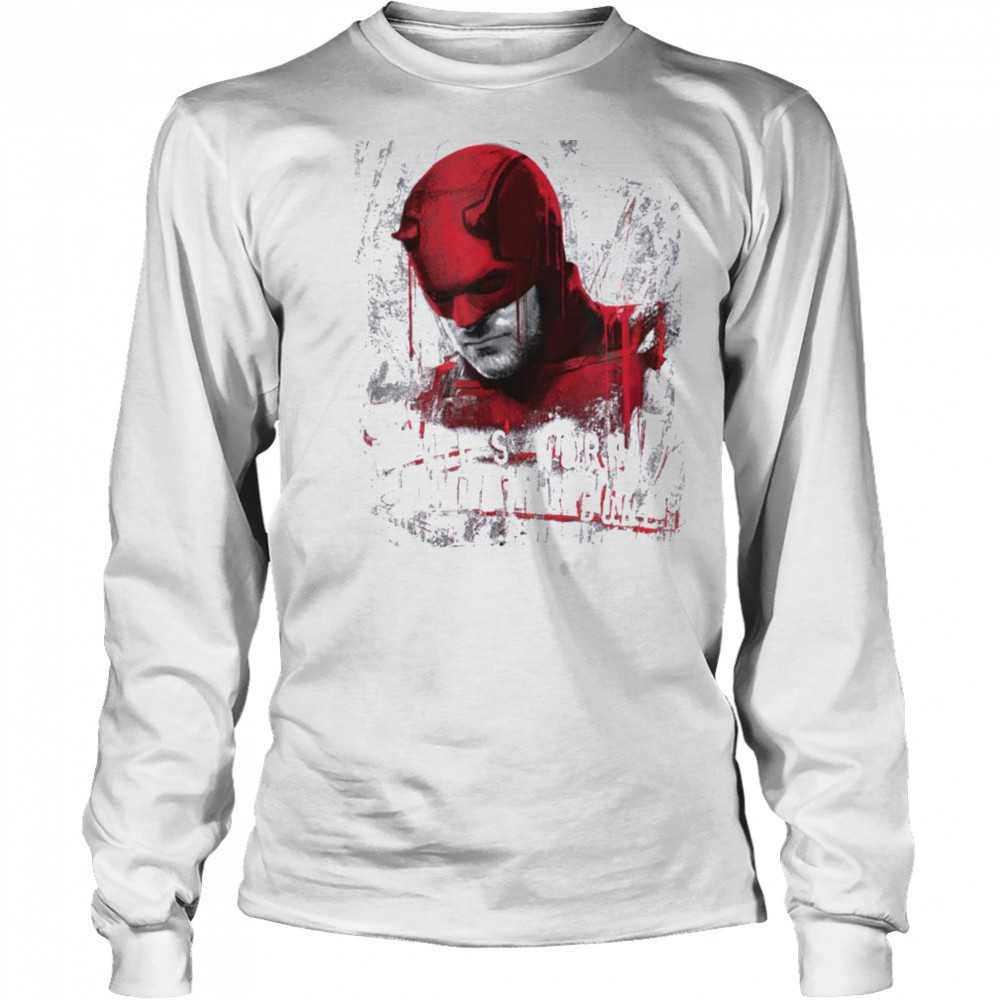Marvel Daredevil Born Again The Devil’s Work Is Never Done T Shirt Long Sleeved