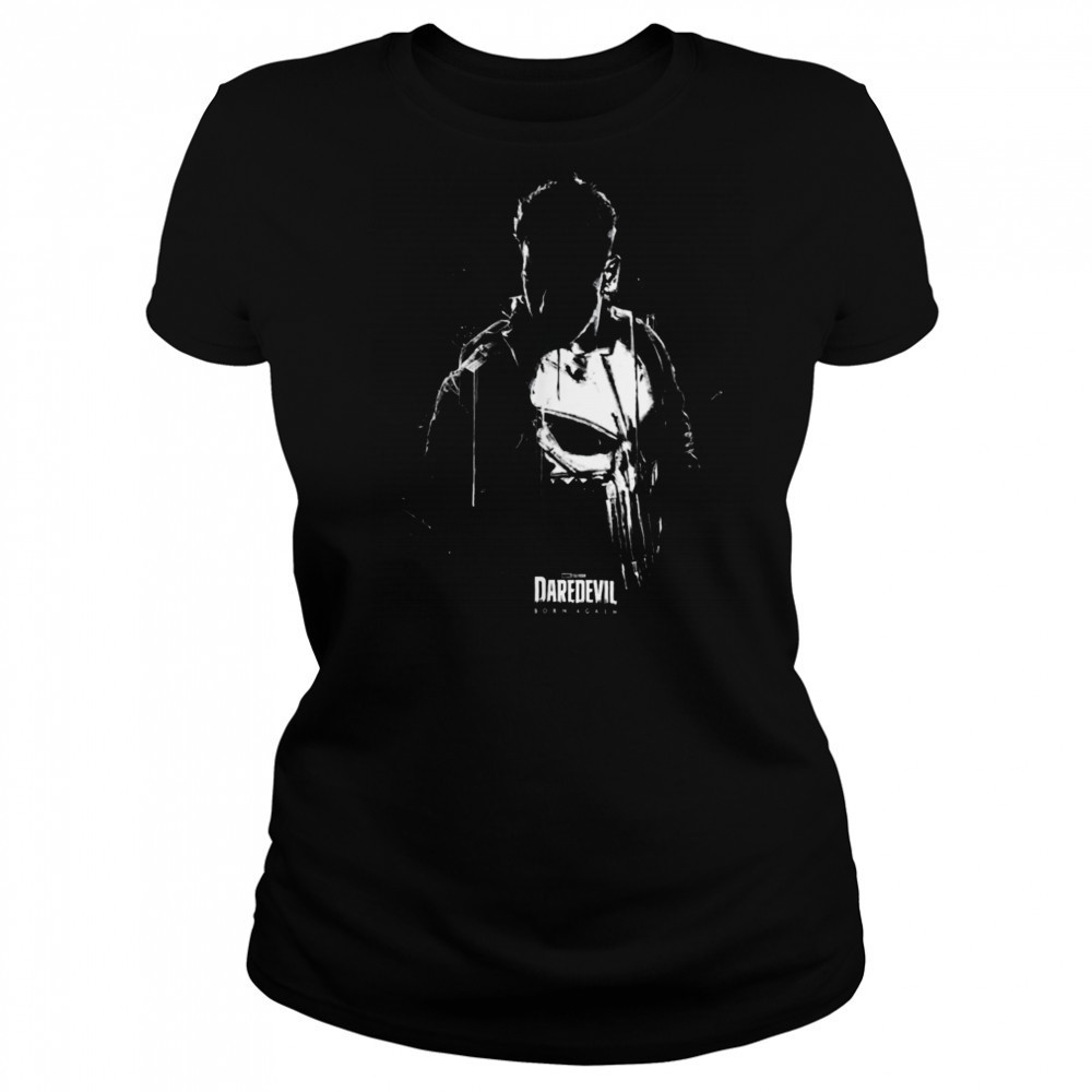 Marvel Daredevil Born Again The Punisher Silhouette T Shirt Women's T-shirt