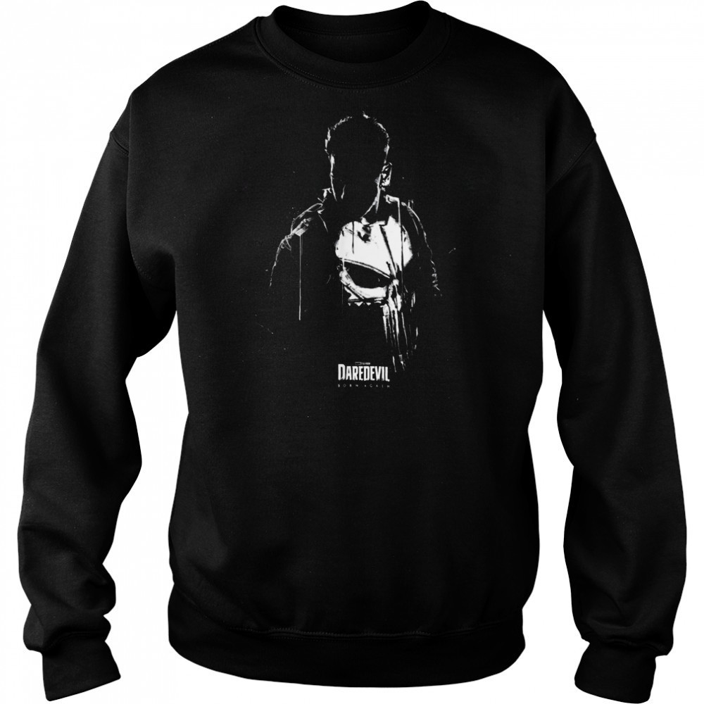 Marvel Daredevil Born Again The Punisher Silhouette T Shirt Sweatshirt