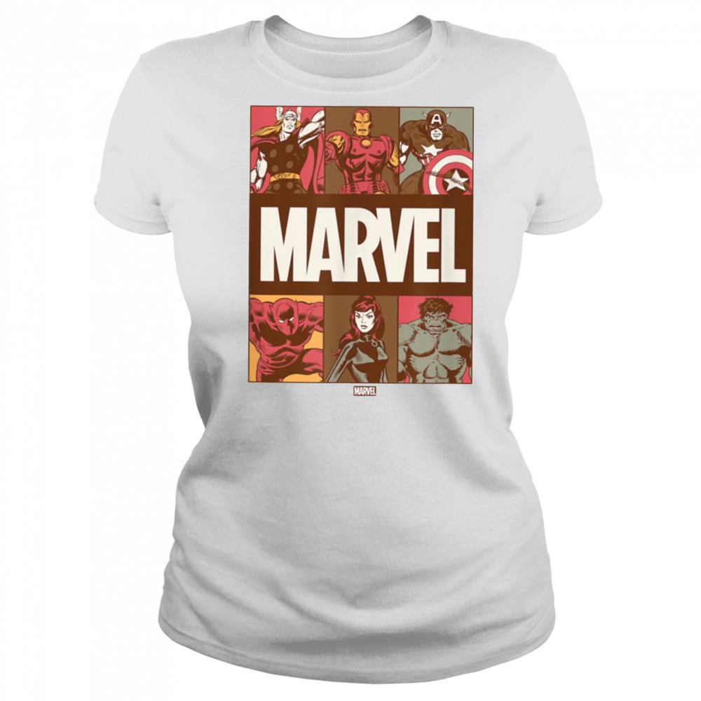 Marvel Fall Color Grid T Shirt Women's T-shirt