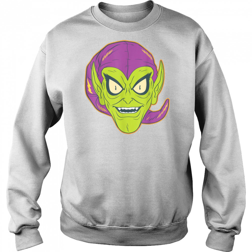 Marvel Green Goblin Halloween Retro Vintage Mask Costume T Shirt Sweatshirt