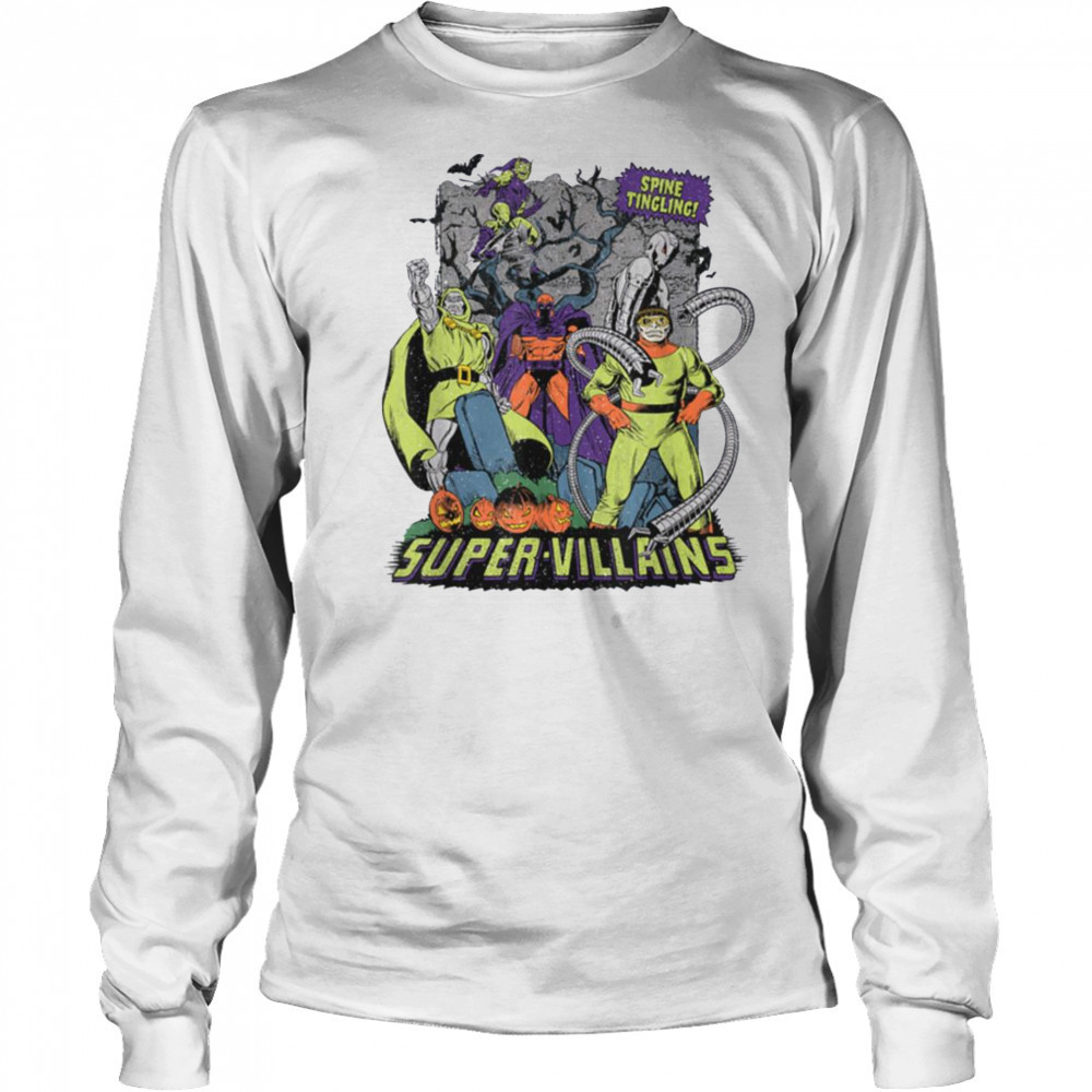 Marvel Halloween Spine Tingling Super Villains T Shirt Long Sleeved