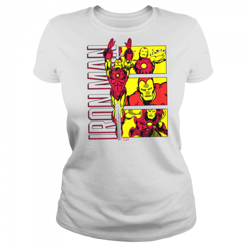 Marvel Iron Man Stylized Grid T Shirt Women's T-shirt
