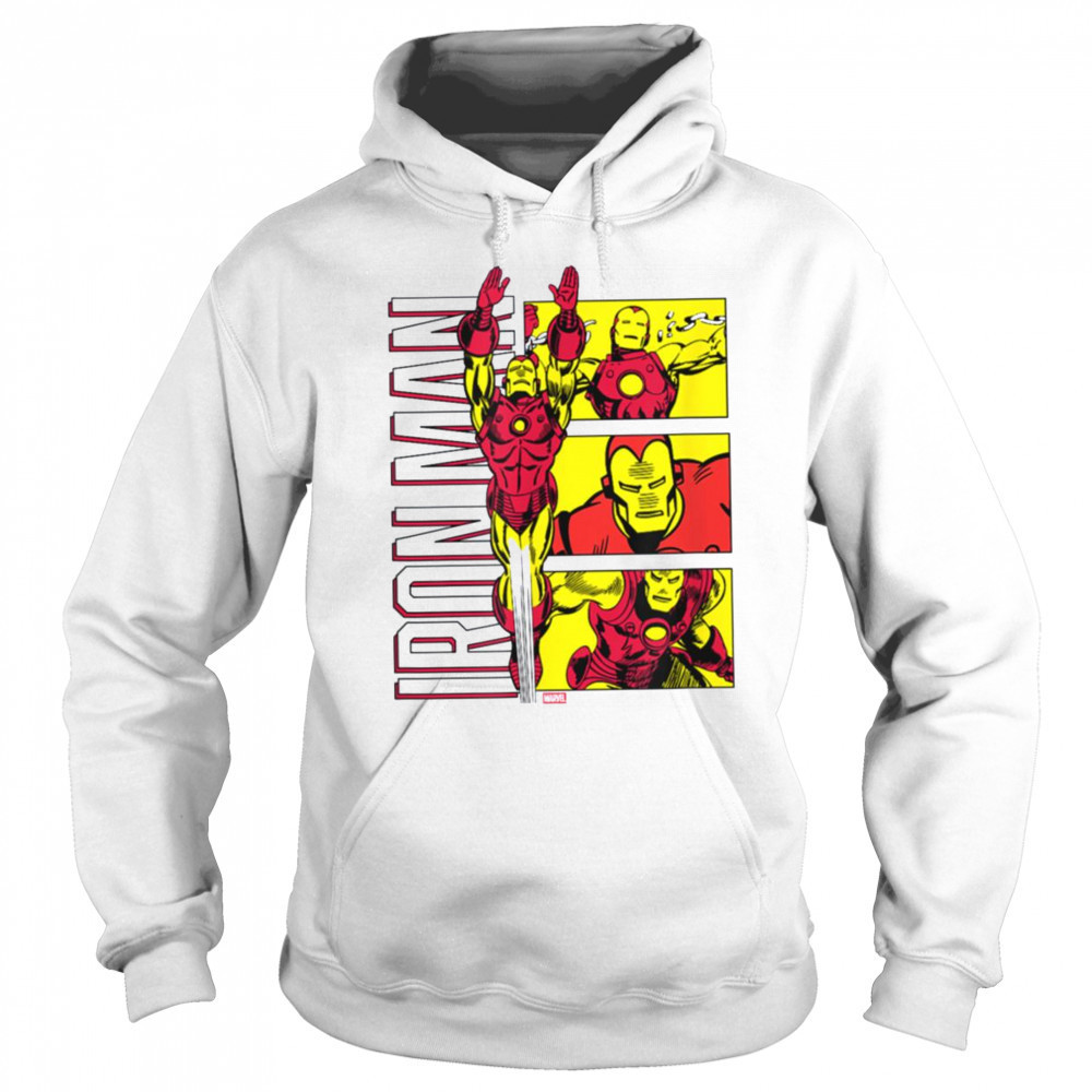 Marvel Iron Man Stylized Grid T Shirt Hoodie