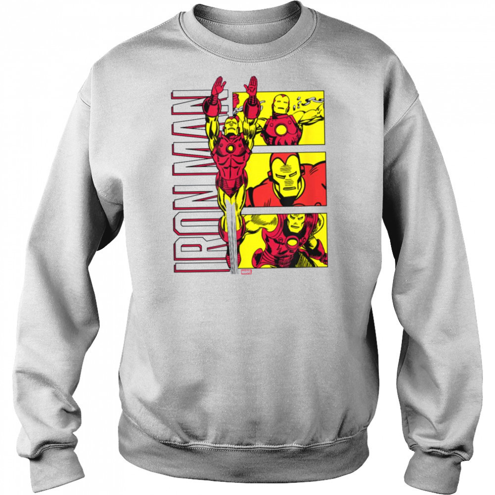 Marvel Iron Man Stylized Grid T Shirt Sweatshirt